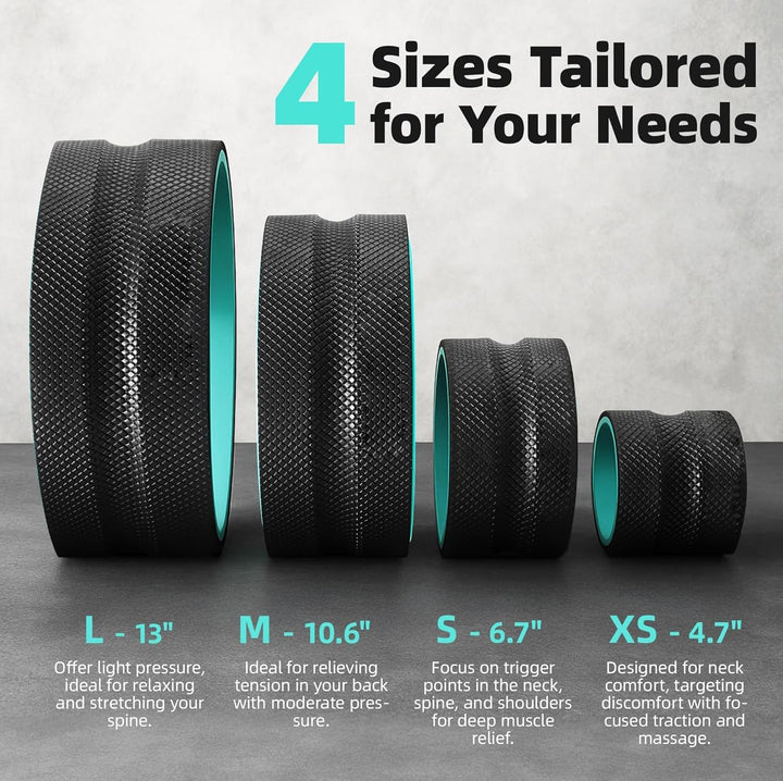 Artheva 4-pack back roller wheels and yoga blocks for effective stretching exercises.
