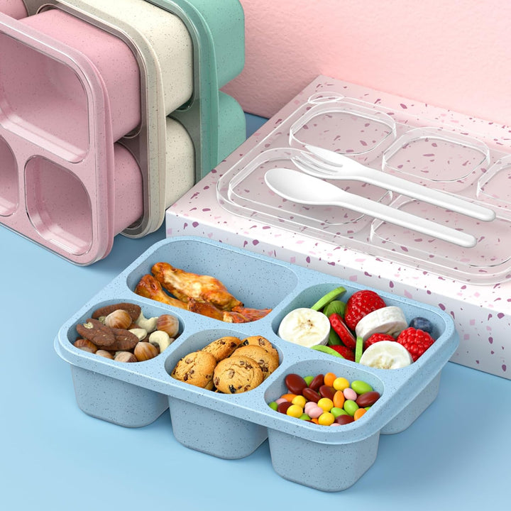Four bento lunch boxes, perfect for batch cooking and meal prepping for the entire week.