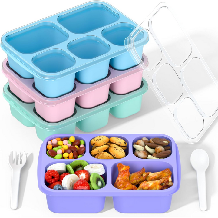 Kitchen organization solution: 4 bento lunch containers designed for efficient food storage and packing.