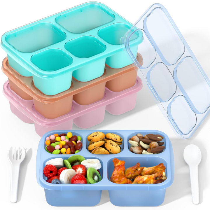 Healthy eating made easy with 4 bento lunch containers, ideal for portion-controlled meals on the go.