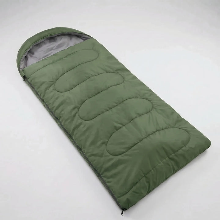 Versatile 4-season lightweight sleeping bag. Perfect for camping, hiking & travel outdoor gear. Comfortable.