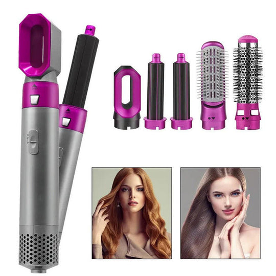 Volumizing brush head of the 5-in-1 hair styler, adding lift and body for a full, salon-quality finish.