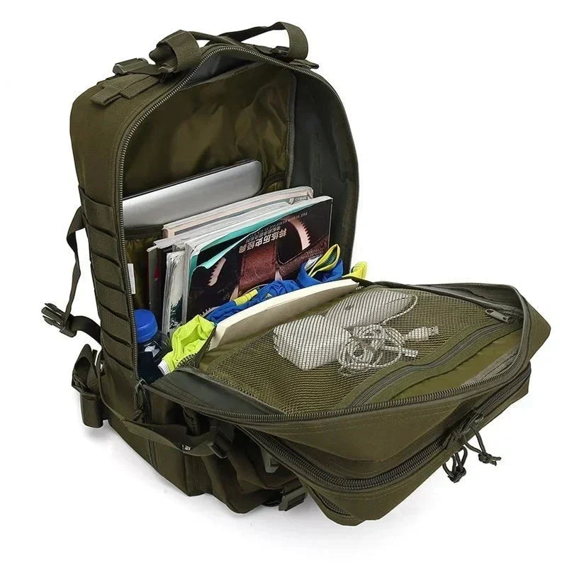 Stylish 50L military style tactical backpack, waterproof for any adventure.