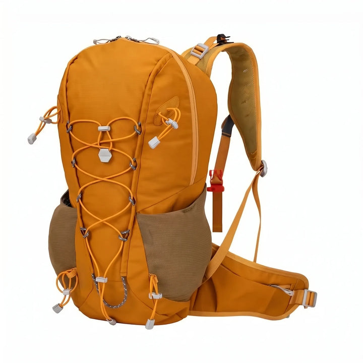 Ready for the trail: 6.6-gallon unisex hiking daypack with rain cover for all weather conditions & outdoor travel.