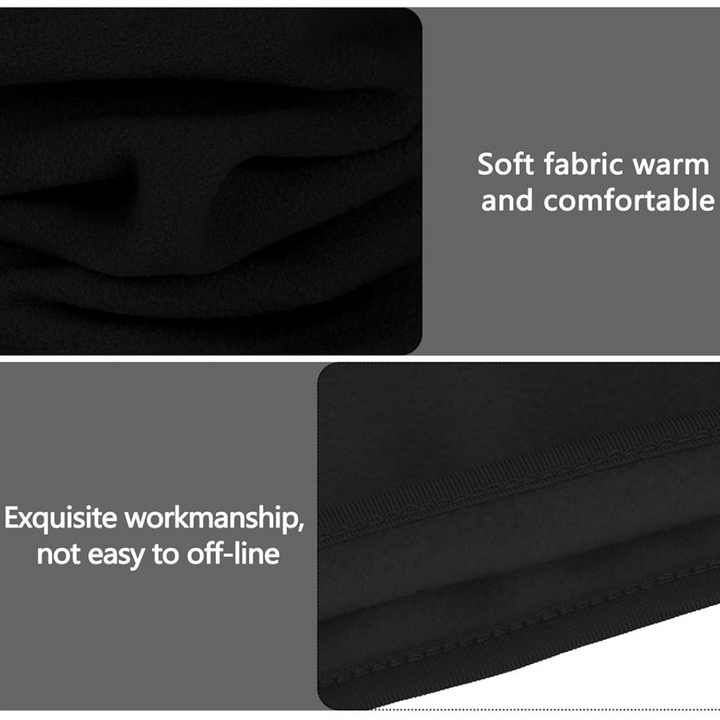 ArcticPack 6-in-1 winter set: black fleece headband, neck warmer, and face mask configuration