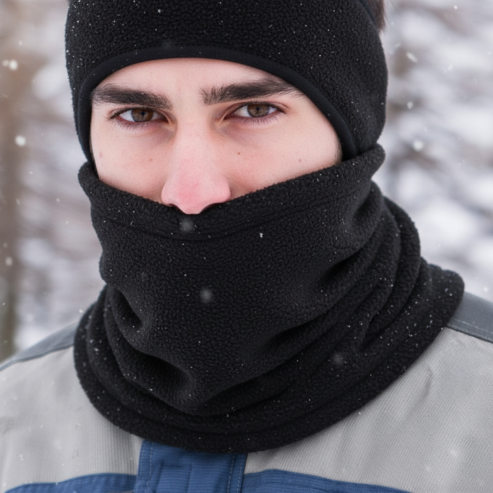 ArcticHalt unisex winter fleece headband and neck warmer set, essential thermal outdoorgear