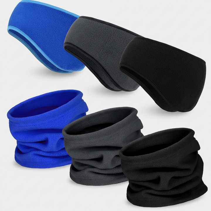 Packaged ArcticHalt 6-piece fleece set, ready for cold weather adventures and outdoor activities