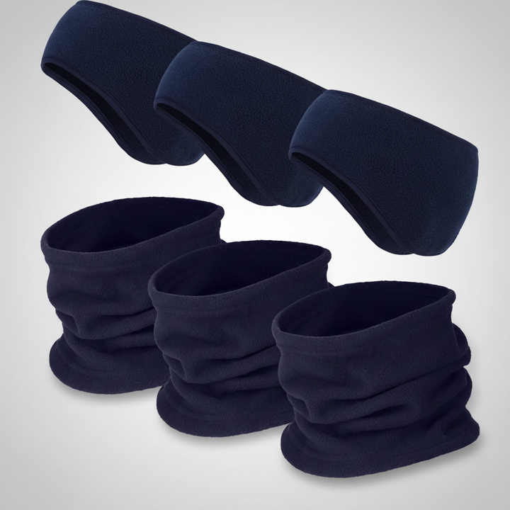 Flexible thermal fleece neck warmer, perfect for cold weather sports and outdoor comfort