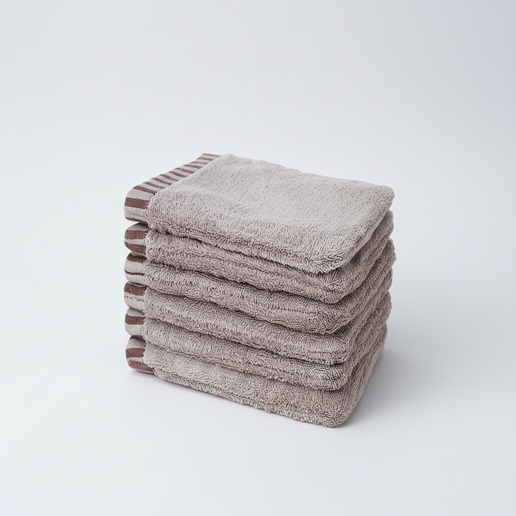 Close-up of a knitted KomfortGlove cotton glove from the 6-piece set, highlighting soft texture