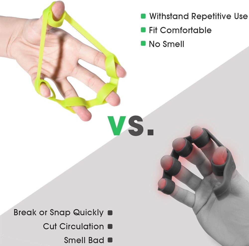 Complete 6-piece unisex hand grip strengthener set for versatile finger, grip, and forearm exercises.