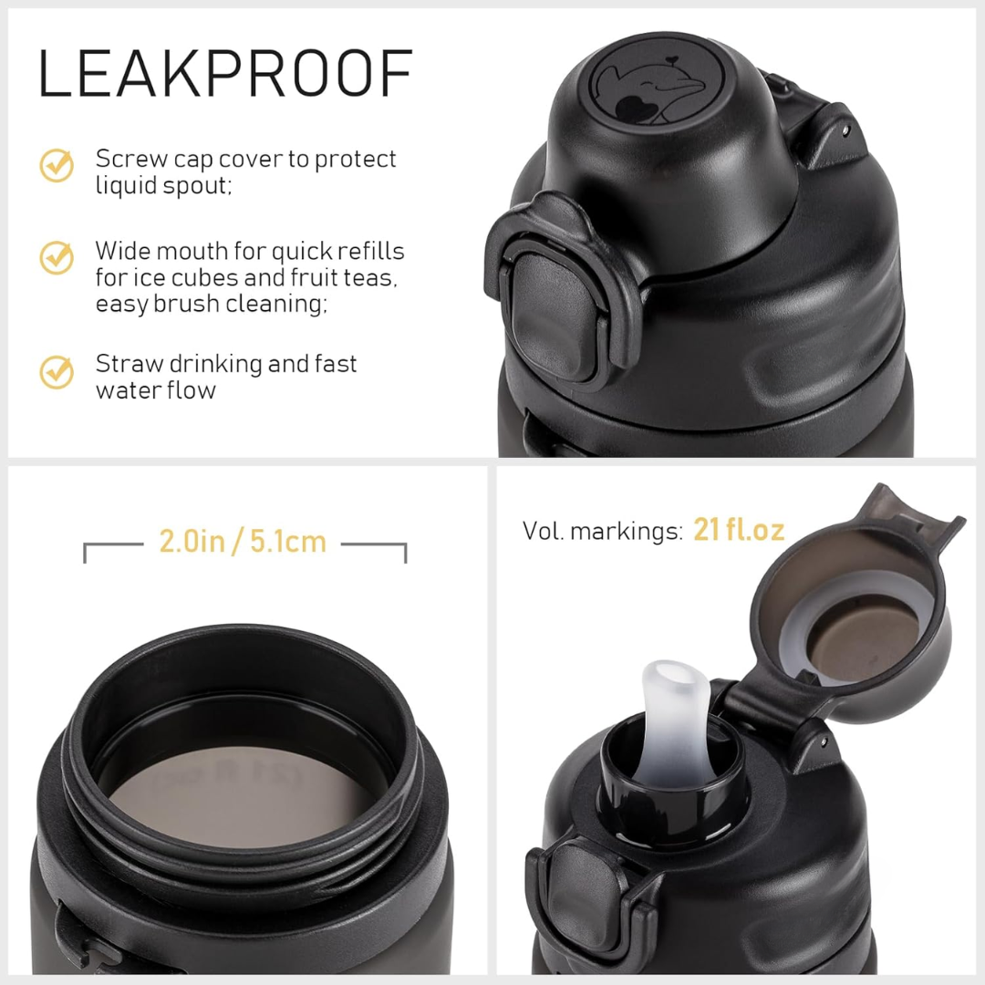 Durable 600ml collapsible silicone water bottle for men & women, leakproof for gym, office & outdoor adventures.
