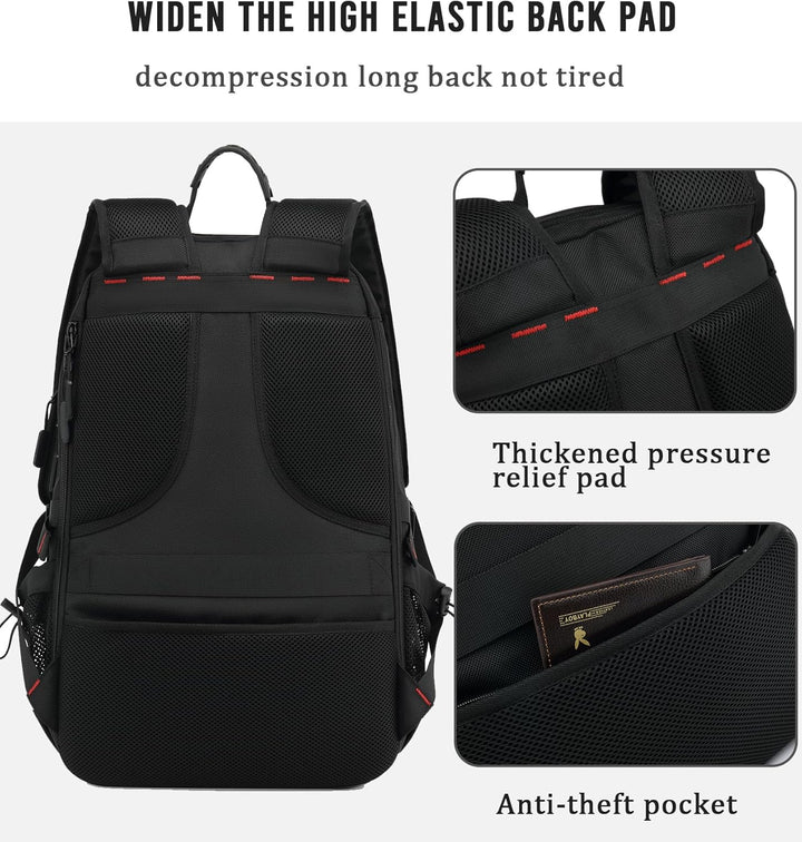 Stylish 60L unisex travel backpack, waterproof, with laptop feature and convenient USB access