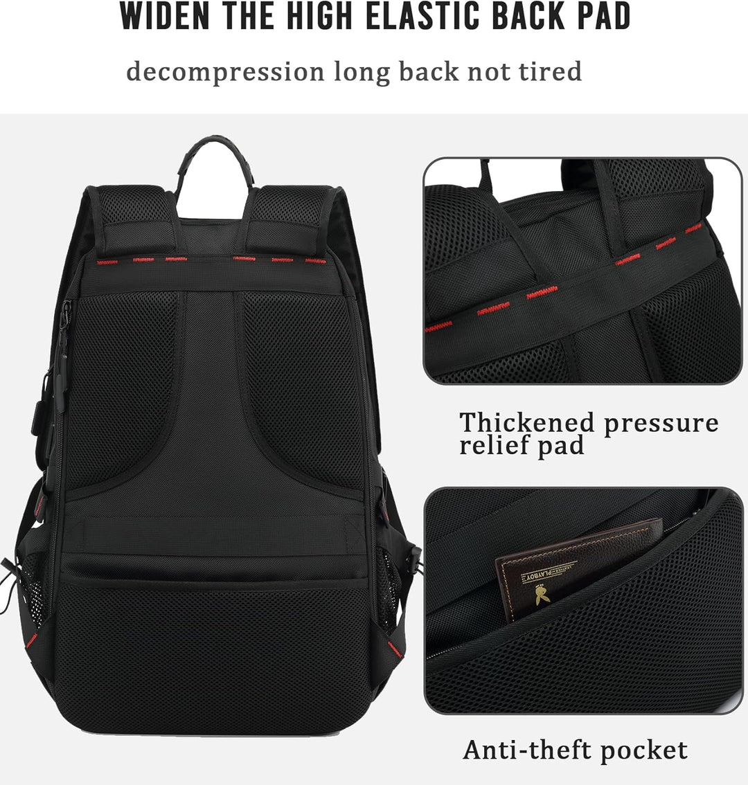 Unisex 60L carry-on travel backpack for business or weekend trips, featuring USB charging and waterproof design.