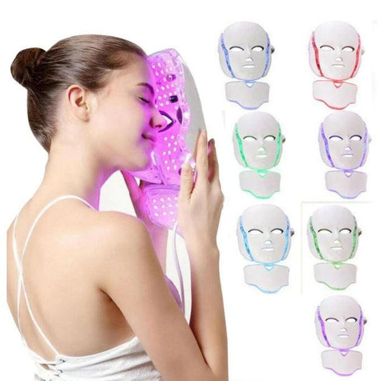 Professional-grade 7-color LED light therapy mask. Anti-aging, acne treatment & skin rejuvenation at home.