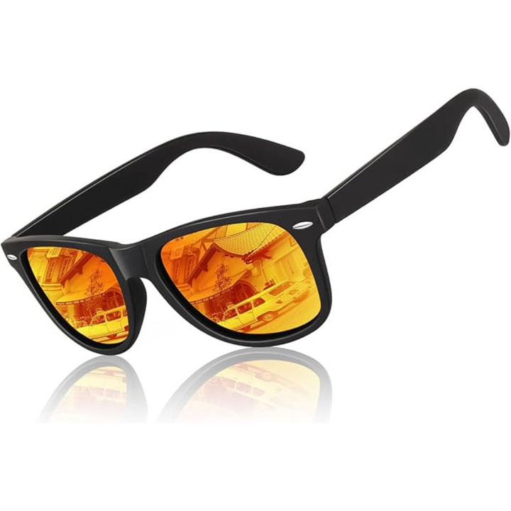 Stylish 80s Retro Wayfarer Sunglasses, polarized for glare reduction, a vintage fashion statement.