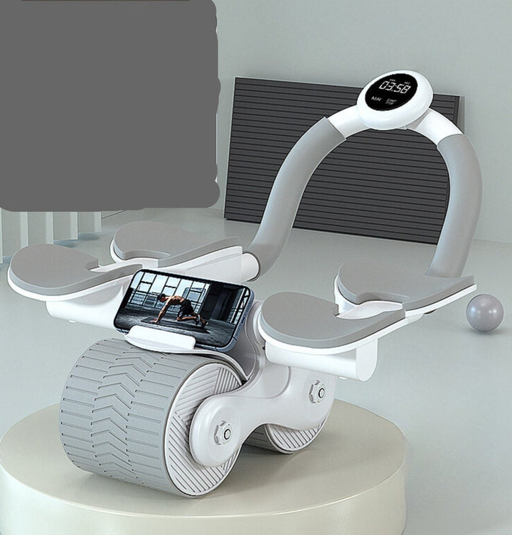 Portable abdominal trainer, core roller for unisex fitness & strength training at home.