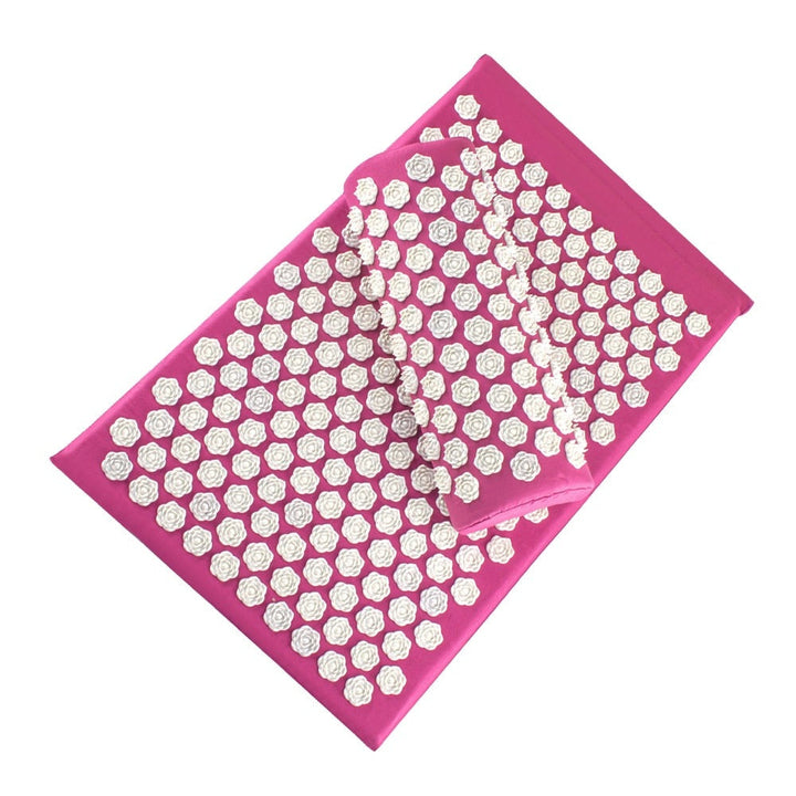 Acupressure mat & pillow designed to alleviate stress, tension, and promote deep relaxation for wellness.