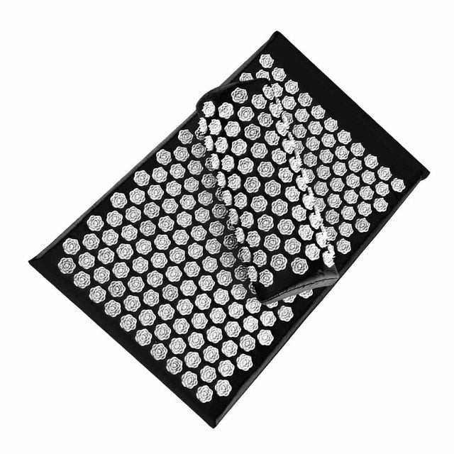 Yoga & self-care acupressure mat & pillow set for pain relief, muscle tension & deep relaxation.
