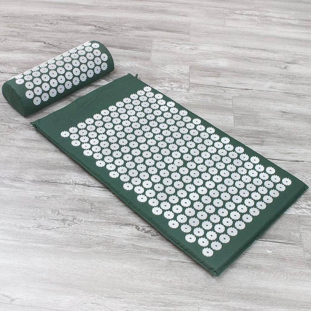 Acupressure yoga mat with spikes for back & body pain relief, muscle relaxation, and wellness.