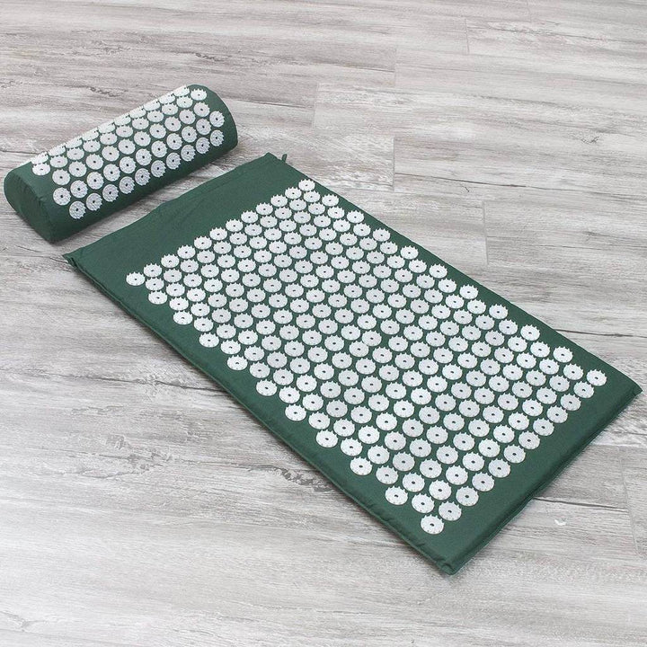 Acupressure yoga mat with spikes for back & body pain relief, muscle relaxation, and wellness.
