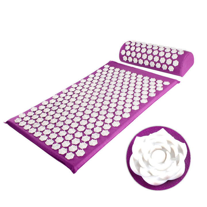 Acupressure mat & pillow set for natural pain management, stress relief, and profound relaxation. Wellness essential.