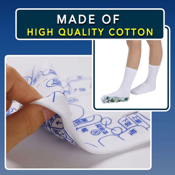 Acupressure foot massage socks designed for targeted pain relief and deep relaxation, unisex fit.