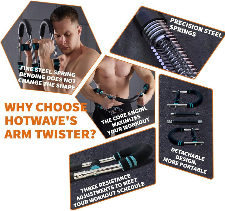 Compact & portable arm exerciser for effective upper body strength training at home or on the go.