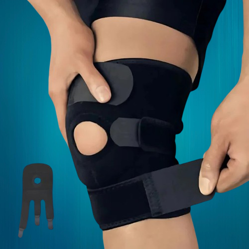 Unisex adjustable compression knee support for all-day pain relief & enhanced joint stability.