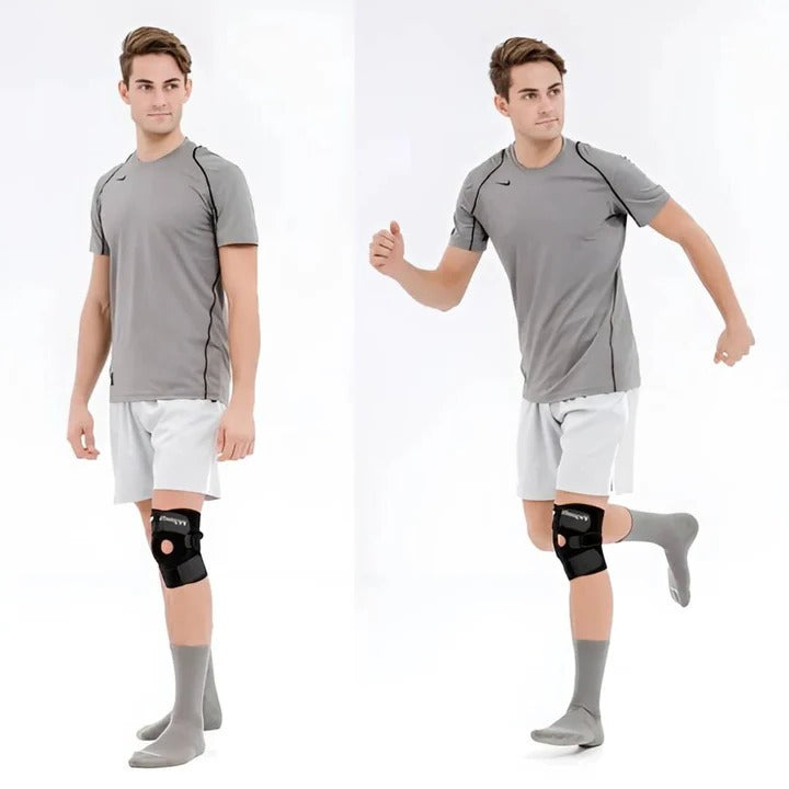 Sports compression knee support for men & women, boosting stability during exercise & recovery.