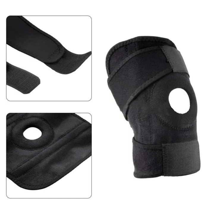 Adjustable knee sleeve for injury recovery, offering firm compression and joint protection for active individuals.