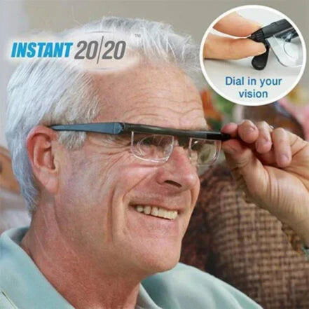 Get clear vision with these unisex adjustable focus glasses, perfect for near & far without multiple pairs.