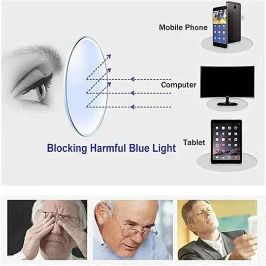 Durable & lightweight adjustable focus glasses, ideal for men & women needing clear near & far vision.