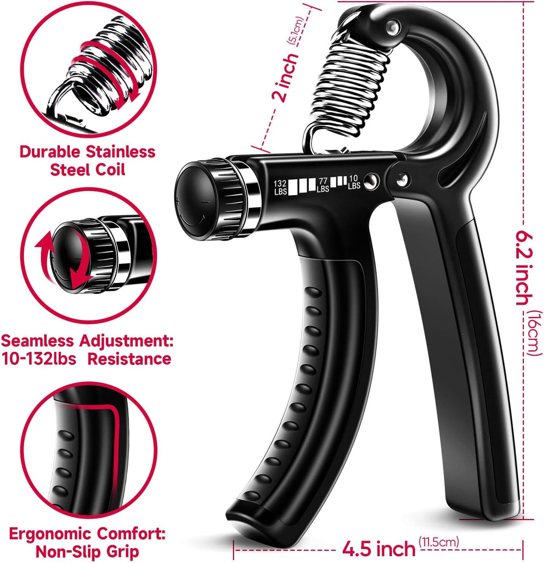 Adjustable forearm trainer 5-pack for progressive grip strength and muscle building.