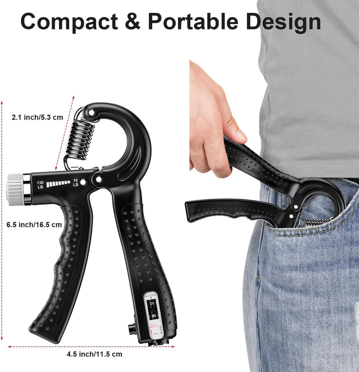Adjustable resistance hand grip strengtheners (2-pack) for effective forearm & grip strength training.