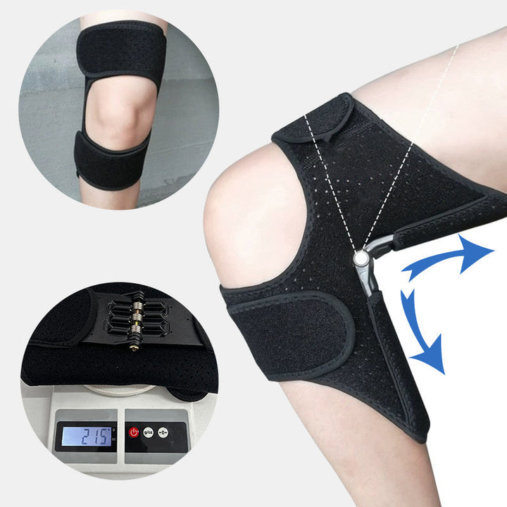 Unisex hinged knee brace: adjustable support for post-op recovery, sports injuries & daily knee pain.