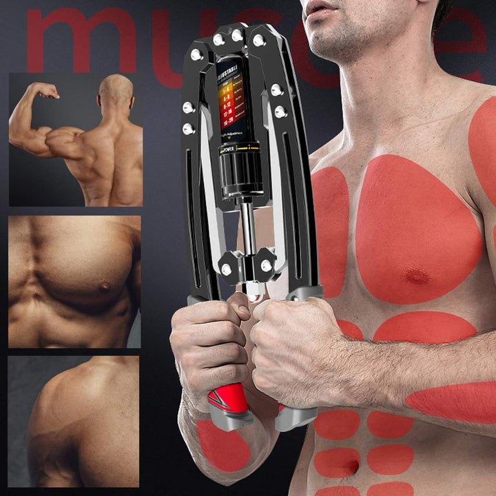 Durable unisex hydraulic strength trainer, perfect for arm, chest, and shoulder workouts anywhere.