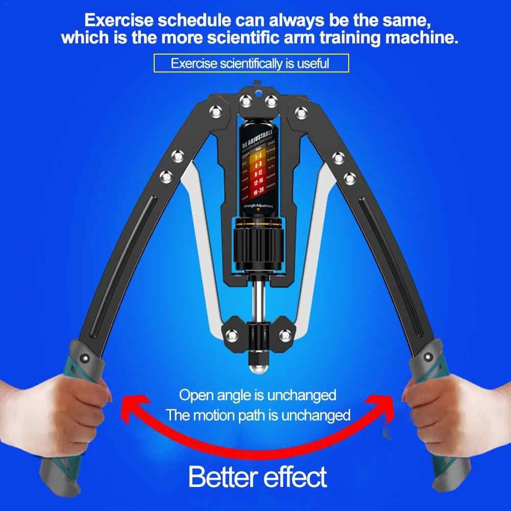 Home gym hydraulic strength trainer, offering adjustable resistance for full upper body conditioning.