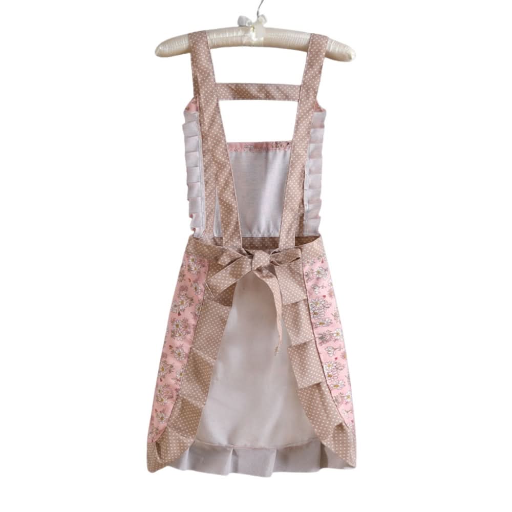Blue floral unisex adjustable chef apron, offering protection and style in the kitchen.