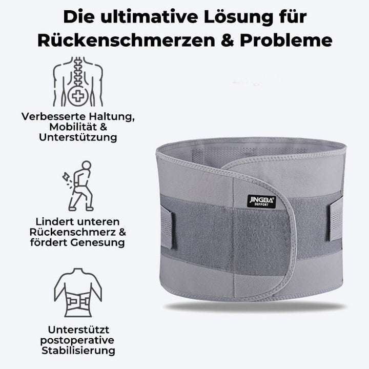 Adjustable lumbar support belt for active lifestyles, offering back pain relief & core stability.