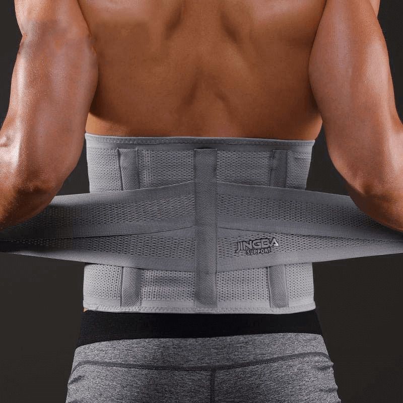Ergonomic CoreSupport lumbar brace, ideal for spine support & posture improvement during work.