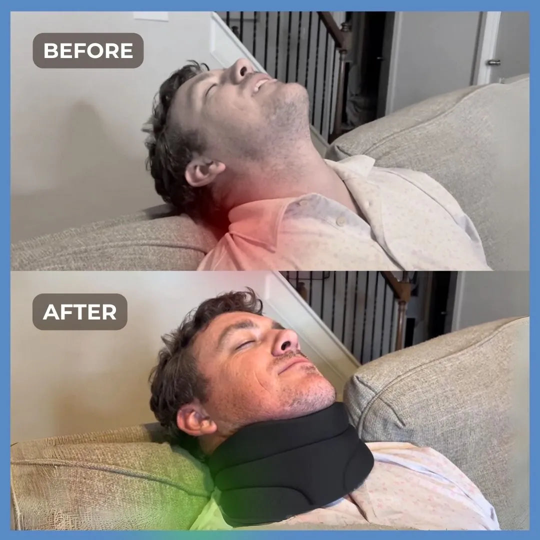 SleepAlign adjustable neck brace: ultimate solution for neck pain, snoring, & discomfort. Enjoy deeper, restorative sleep.
