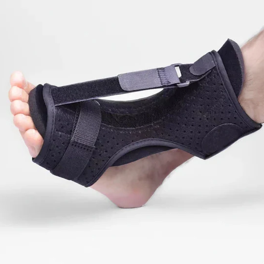 Unisex adjustable night splint for plantar fasciitis & Achilles tendonitis relief. Neoprene foot & ankle support.