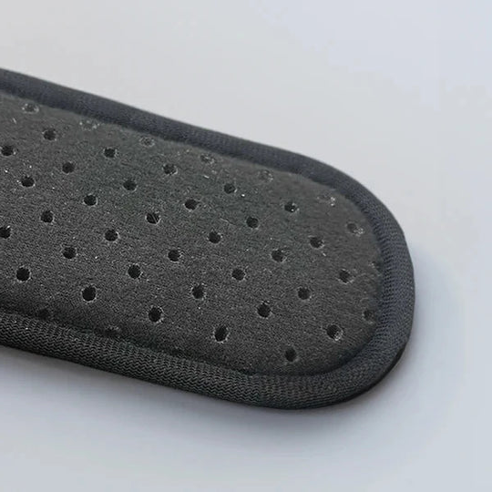 Side view of unisex adjustable night splint, offering foot & ankle support for plantar fasciitis pain relief.