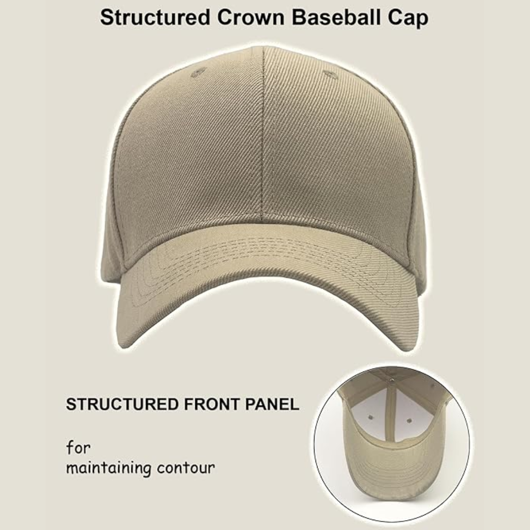 Adjustable unisex baseball cap, perfect for a wide range of outdoor activities and sun shade