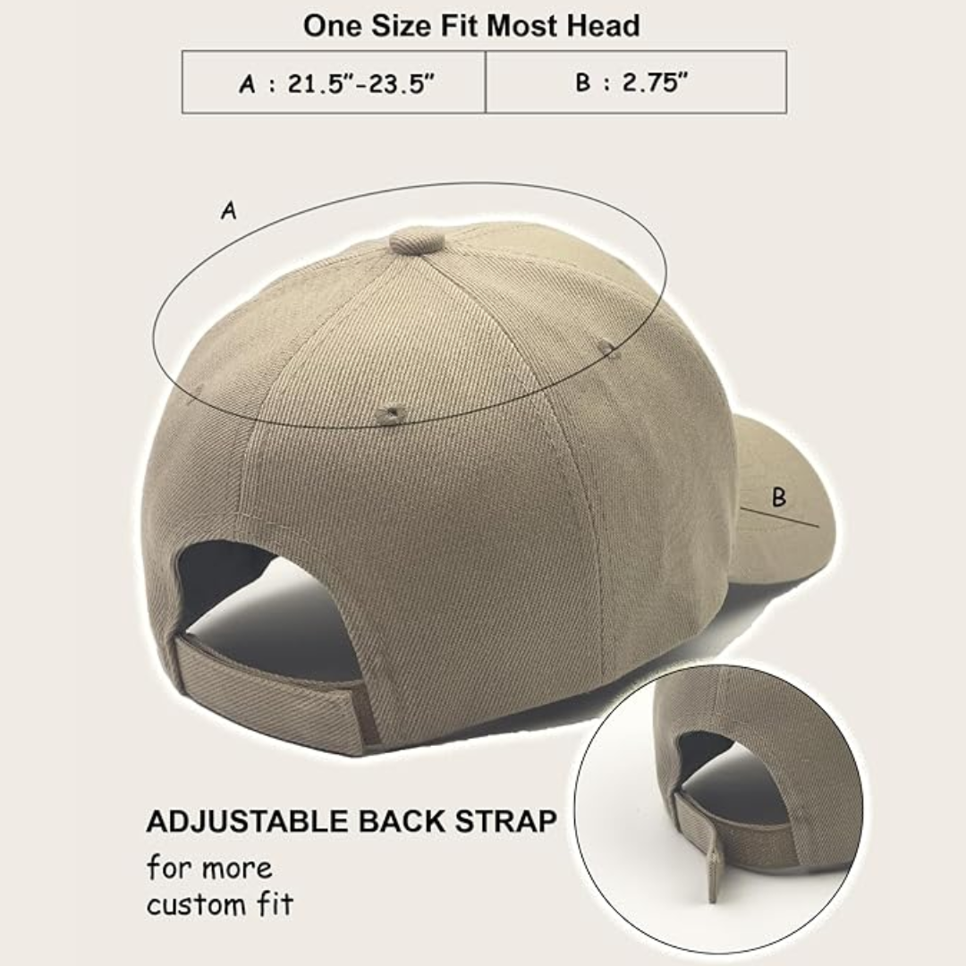 Modern structured unisex cap, 'Simon' performance baseball style with adjustable fit