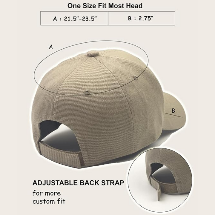 Modern structured unisex cap, 'Simon' performance baseball style with adjustable fit