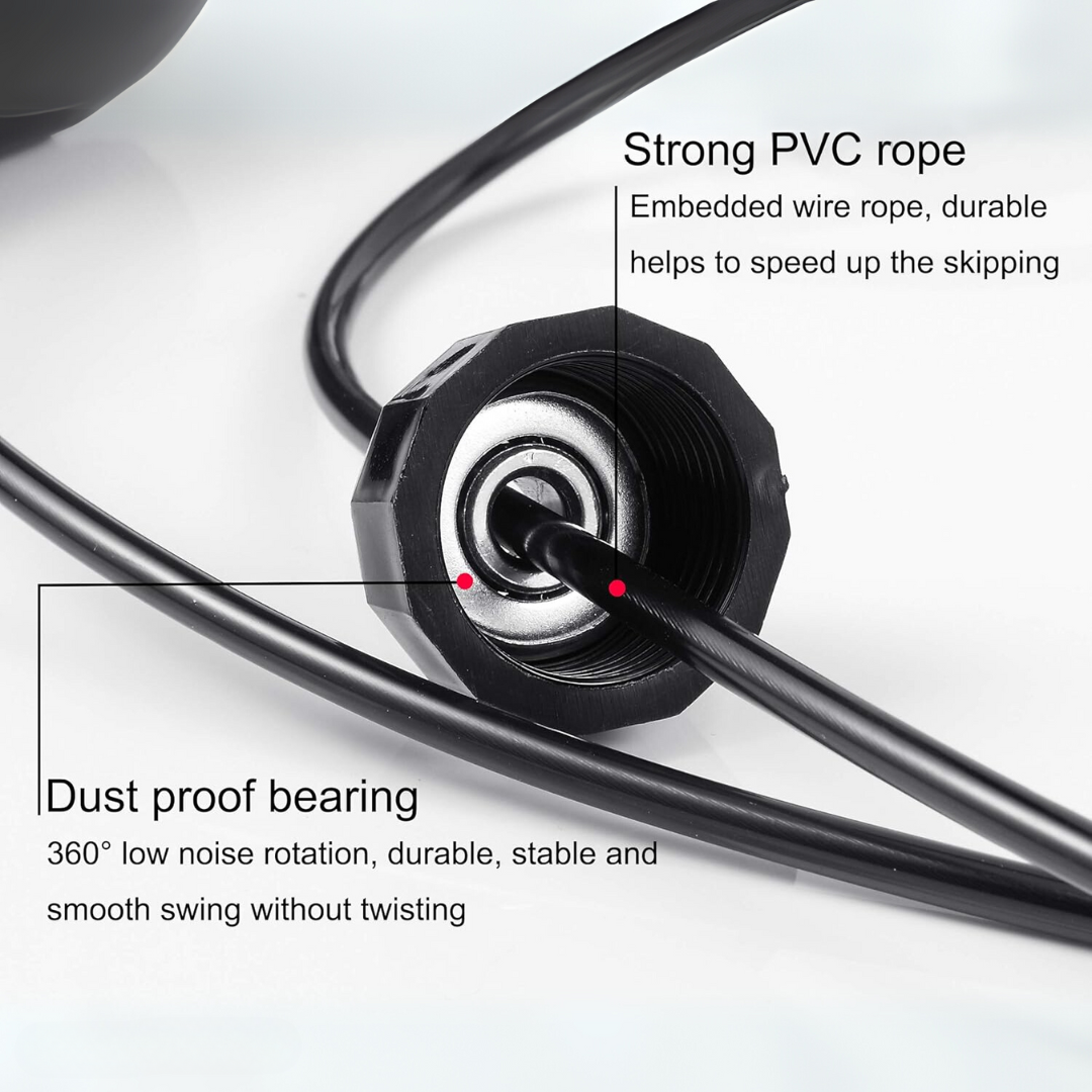 High-speed jump rope with ergonomic handles & tangle-free design, ideal for intense cardio and agility training.