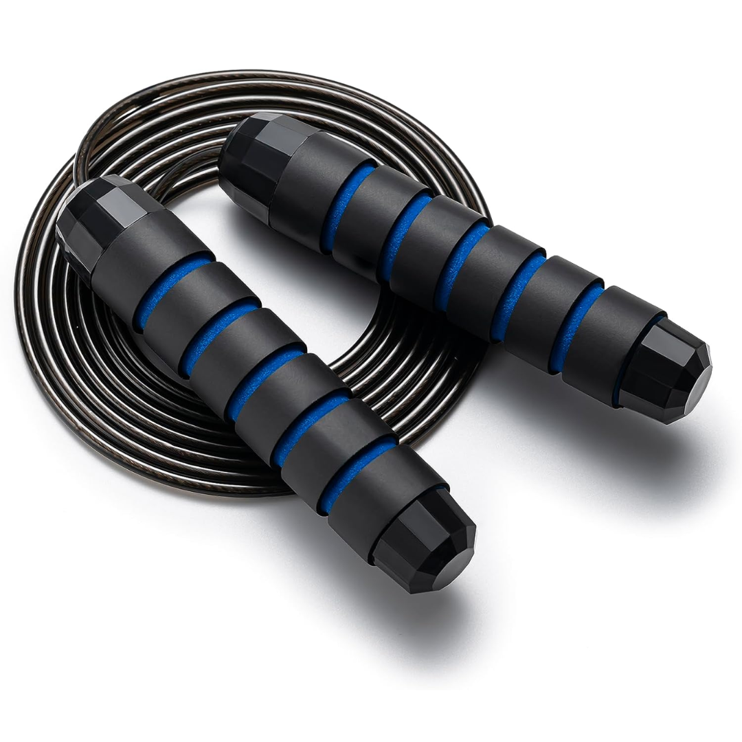 Unisex adjustable jump rope with tangle-free rotation for effective cardio, fitness, and agility training.