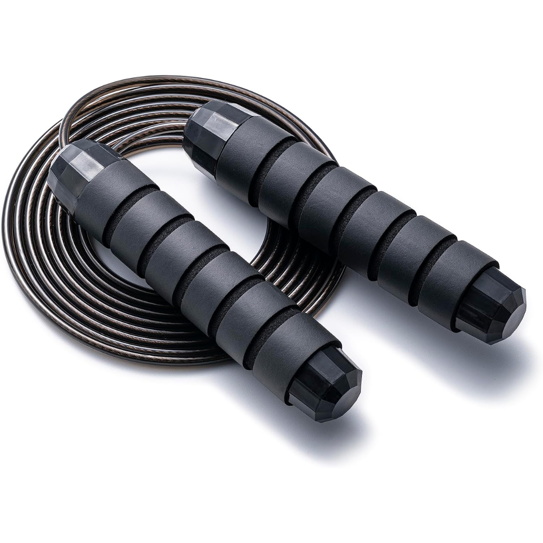Smooth, tangle-free speed jump rope for high-intensity fitness, cardio, and agility workouts. Adjustable for all users.