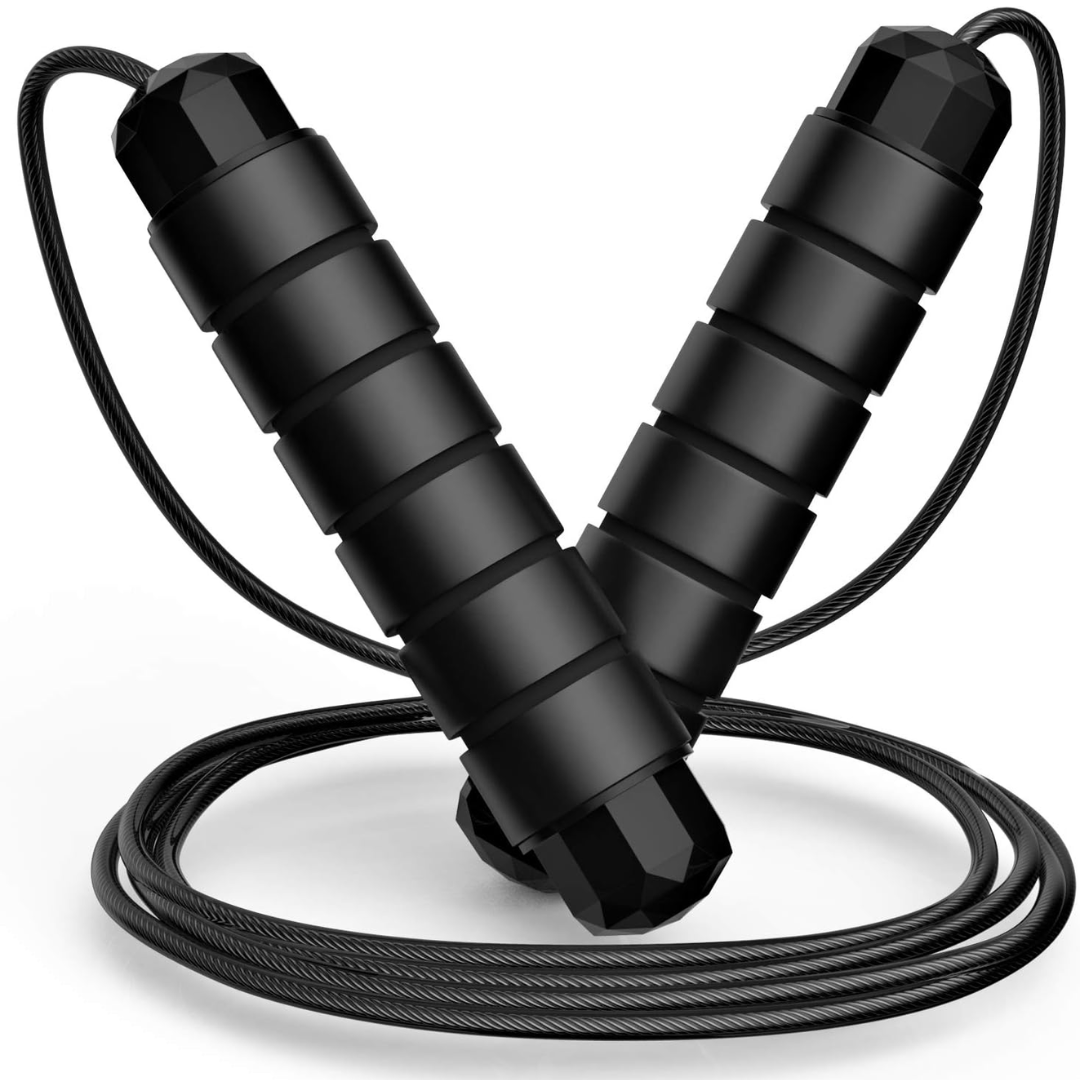 Unisex fitness jump rope, adjustable for optimal length, great for cardio and exercise.